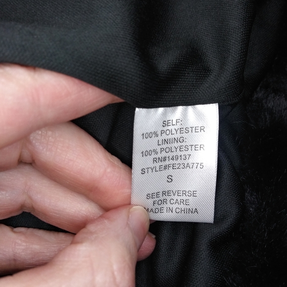 Fashion On Earth Black Chinchilla Style Faux Fur Jacket - Picture 7 of 9